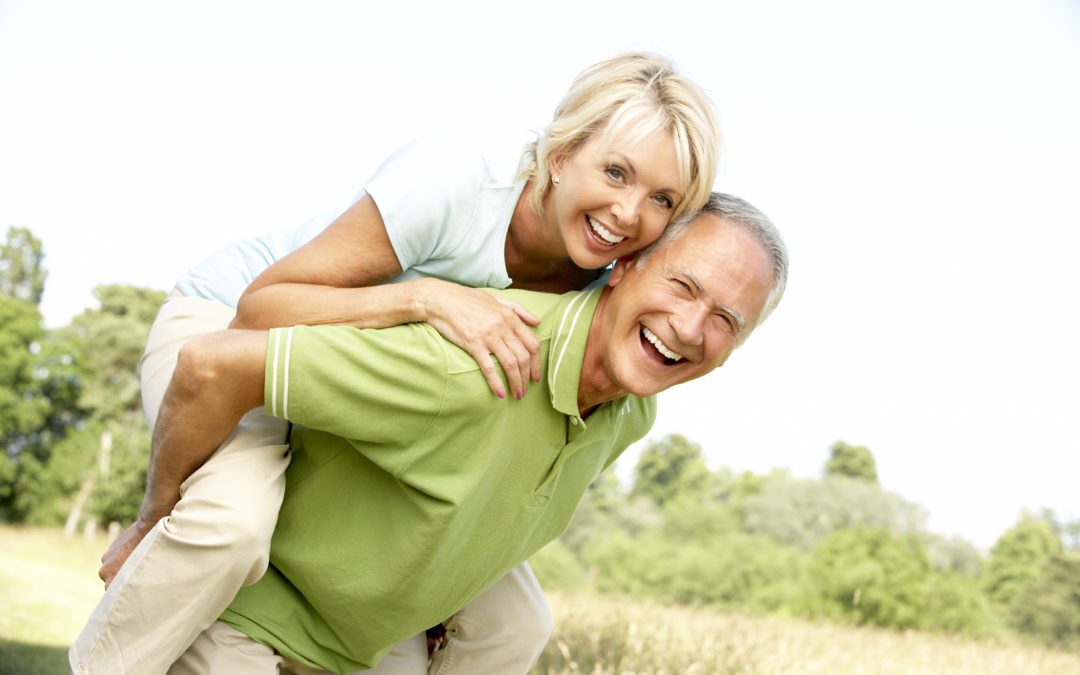 Couple with back pain relief
